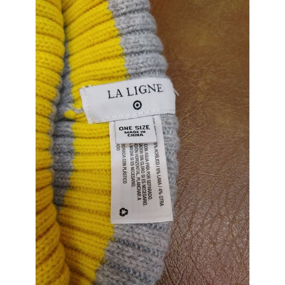 Striped Beanie - La Ligne x Target Gray/Purple/Navy One Size - Picture 5 of 5